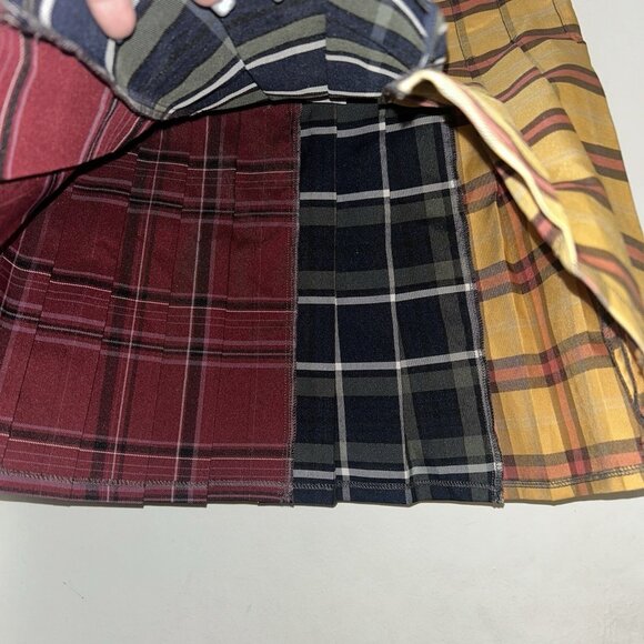 No Boundaries Multicolor Preppy Pleated Plaid Skirt .Juniors Size Medium - Picture 5 of 8